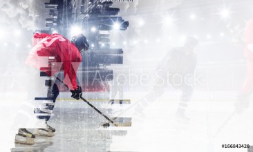 Bild på Hockey players on ice Mixed media